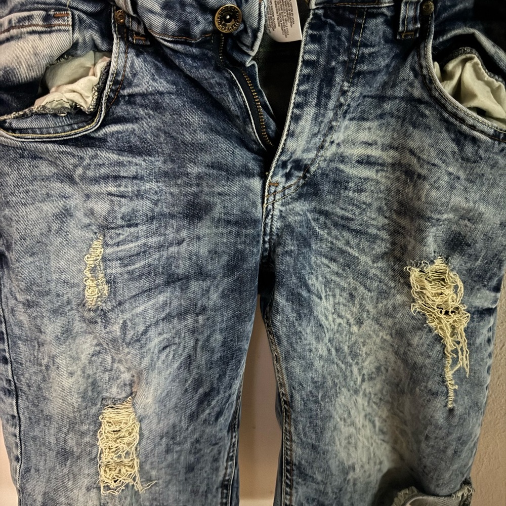Marc Ecko Blue Acid Wash Jeans